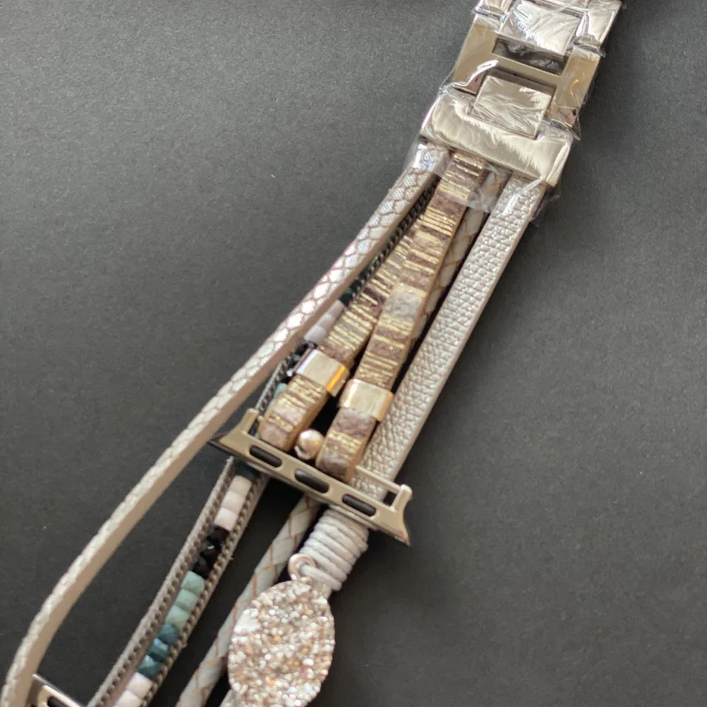Boho Bracelet Cute Handmade Multilayer Wrap Compatible with Apple Watch Band